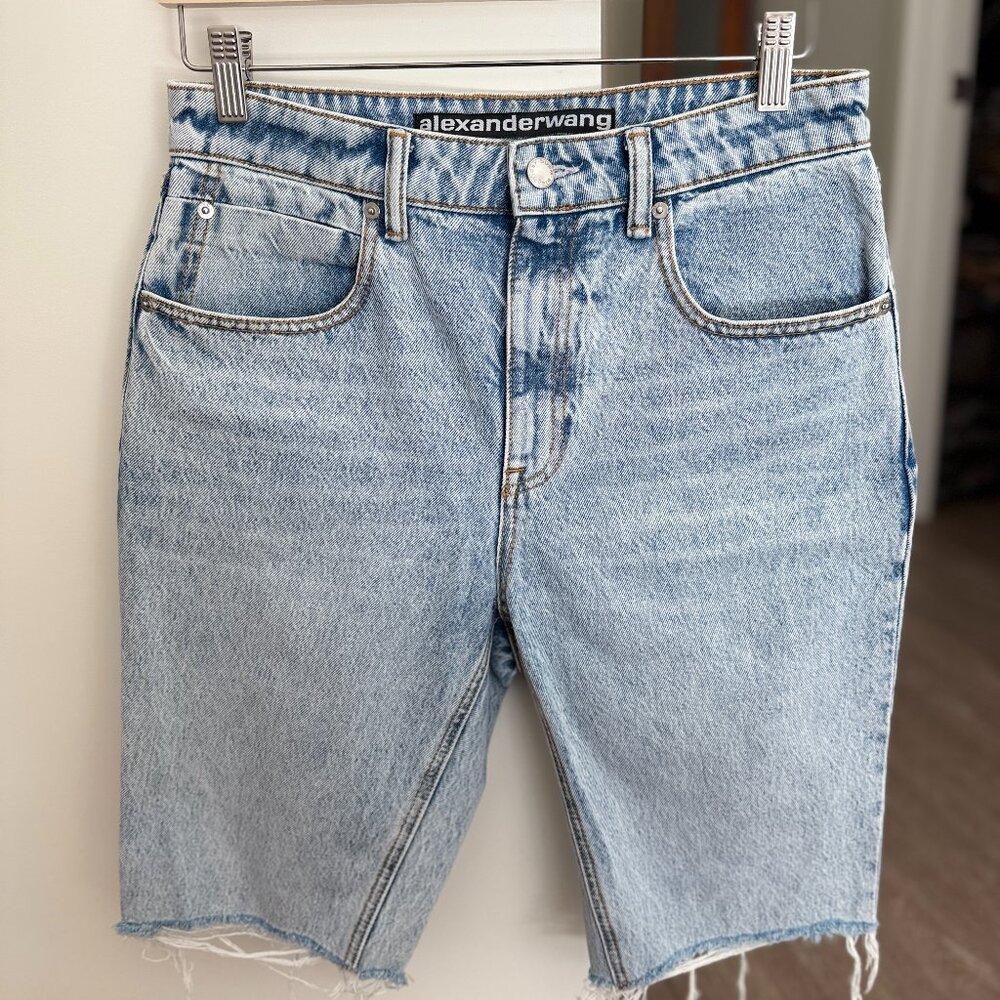 Alexander Wang  Distressed Denim Shorts